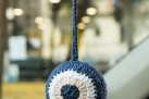 Χειροποίητο  Διακοσμητικό Αυτοκινήτου Amigurumi - Μπλε/Ροζ Μάτι