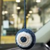 Χειροποίητο  Διακοσμητικό Αυτοκινήτου Amigurumi - Μπλε/Ροζ Μάτι